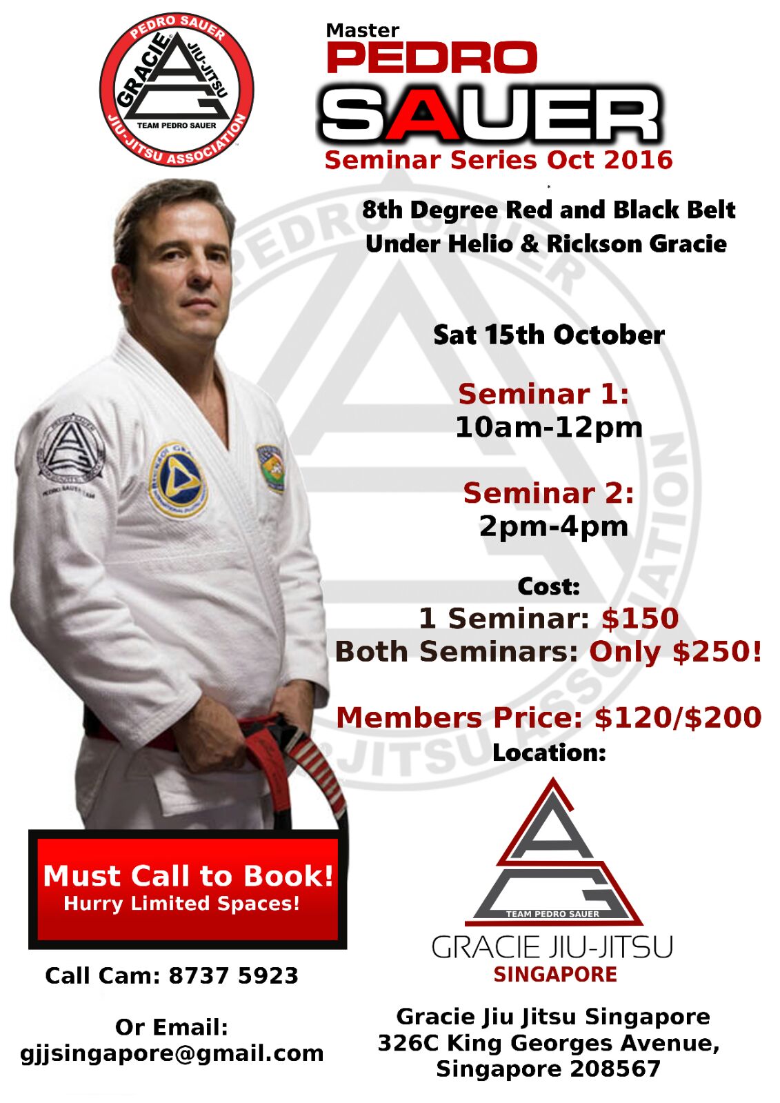Rare Opportunity to Train with the Best: Pedro Sauer Seminar